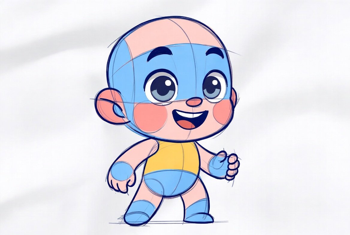 Imaginative digital character artwork by a child