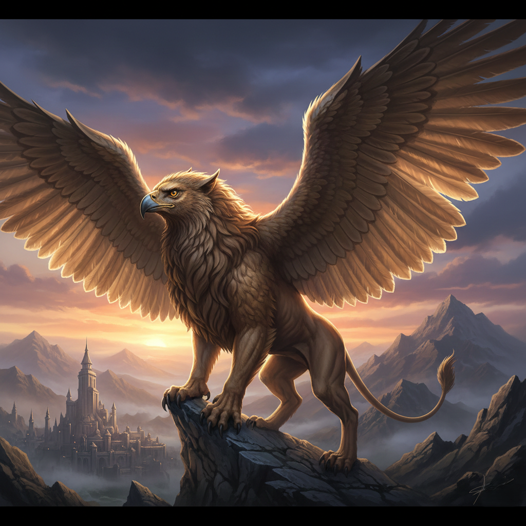 Fantasy concept art of a mythical creature