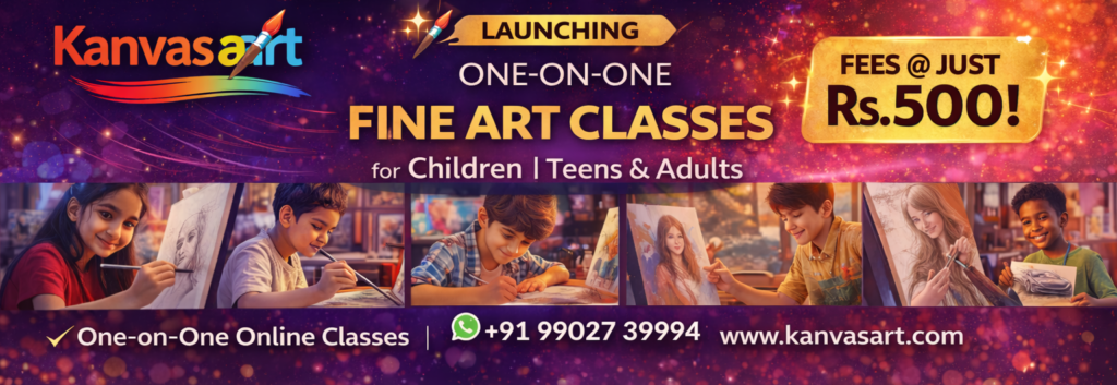 kanvas art one on one art classes banner